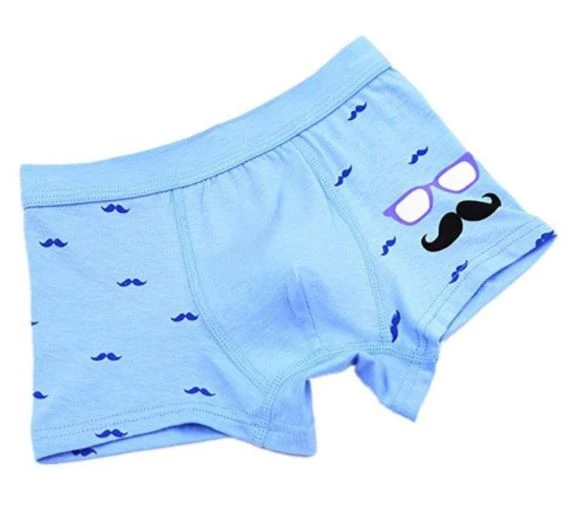Cov me nyuam mos liab luam tawm me nyuam tub hnav ris tsho hauv qab boxer